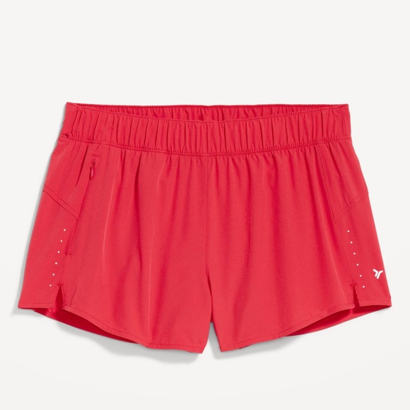 NWT OLD NAVY Mid-Rise StretchTech Run Shorts -- 3-inch inseam  : Cherry Tomato - Picture 1 of 7